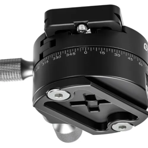Leofoto Quick Release Plates>GR-2 60mm Geared Panning Clamp with QP-70N Plate