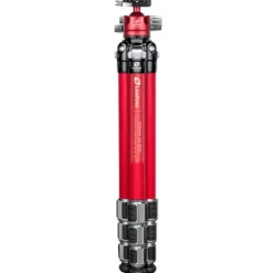 Leofoto Tripods>LA-324C Athena Series 4 Section Water Resistant Carbon Fibre Tripod with Red LH-40LR Ball Head