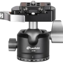 Leofoto Tripod Heads>LH-30LR 30mm Low Profile Ball Head with LR-50 Quick Release Lever Clamp and NP-50 Plate