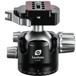 Leofoto Tripod Heads>LH-47LR 47mm Low Profile Ball Head with LR-60 Quick Release Lever Clamp and QP-70N Plate