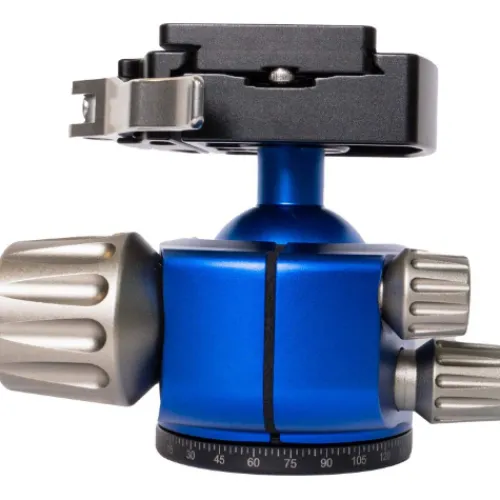 Leofoto Tripods>LP-324C Poseidon Series 4 Section Water Resistant Carbon Fibre Tripod with Blue LH-40LR Ball Head