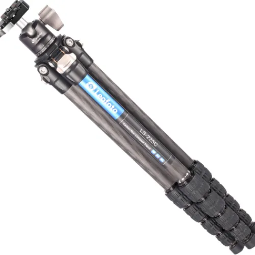 Leofoto Tripods>LS-225C Ranger Series 5 Section Carbon Fibre Tripod with LH-25LR Ball Head