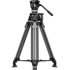 Leofoto Tripod Heads>LVF-163C+FH-10 Professional Carbon Fibre Video Tripod with Fluid Video Head