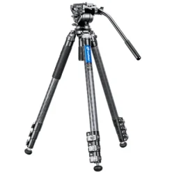 Leofoto Tripod Heads>LVM-324C Manba Video Series 4 Section Tripod with BV-10 Video Head