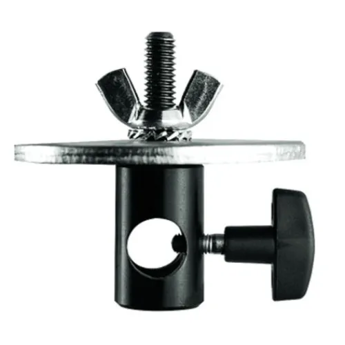 Manfrotto Mounting Hardware|Light Stands, Backgrounds & Mounting>179 16mm Female Adapter with 3/8" Screw and 80mm Disc