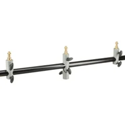 Manfrotto Mounting Hardware|Light Stands, Backgrounds & Mounting>154 Triple Microphone Holder Bar - Black
