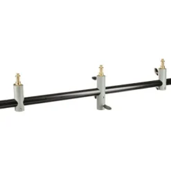 Manfrotto Mounting Hardware|Light Stands, Backgrounds & Mounting>154 Triple Microphone Holder Bar - Black
