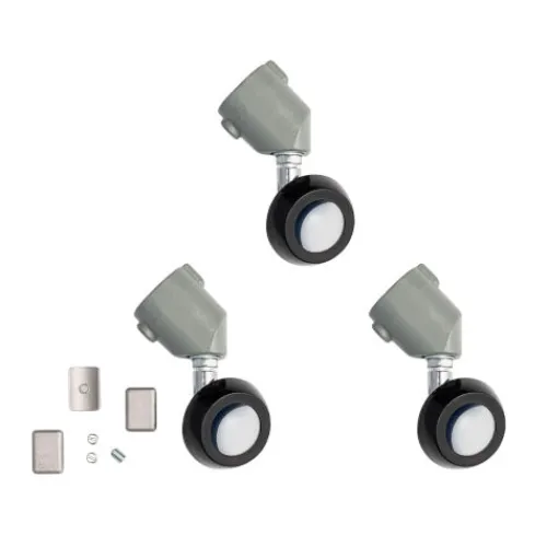 Manfrotto Mounting Hardware|Light Stands, Backgrounds & Mounting>018 Wheel Castor Set of 3 Including Leg Adaptor 22mm