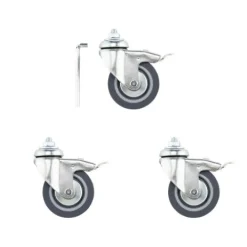 Manfrotto Mounting Hardware|Light Stands, Backgrounds & Mounting>104 Wheel Set Diameter 75mm with Brakes