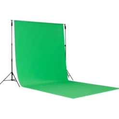 Manfrotto Mounting Hardware|Light Stands, Backgrounds & Mounting>LL LB7781 Chroma-Key Vinyl Background - Green, 9 x 19.7'