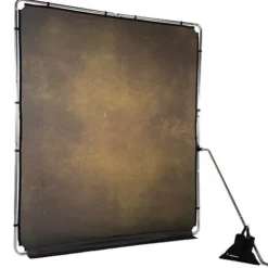 Manfrotto Mounting Hardware|Light Stands, Backgrounds & Mounting>LL LB7924 EzyFrame Vintage Background Kit 6.5 x 7.5' - Olive