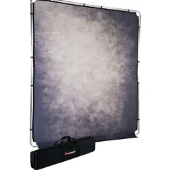 Manfrotto Mounting Hardware|Light Stands, Backgrounds & Mounting>LL LB7928 EzyFrame Vintage Background Kit 6.5 x 7.5' - Smoke