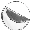 Manfrotto Reflectors, Softboxes & Umbrellas|Flash Diffusers & Modifiers>LL LR3300 Halo Compact Reflector - Silver/White, 32"