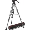 Manfrotto Tripods>MVK612TWINMC 612 Nitrotech Fluid Video Head and Carbon Fiber Twin Leg Tripod with Middle Spreader