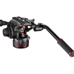 Manfrotto Tripods>MVK608TWINMC 608 Nitrotech Fluid Video Head and Carbon Fiber Twin Leg Tripod with Middle Spreader