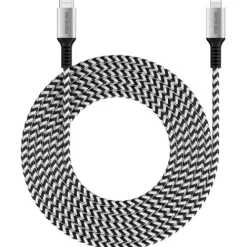 Microdia Cables & Connectors>ExeCable Nylon PD60W 2.6m USB-C to Lightning Cable - Zebra