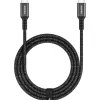 MICRODIA Cables & Connectors>ExeCable Nylon PD100W 1.3m USB-C to USB-C Cable - Charcoal