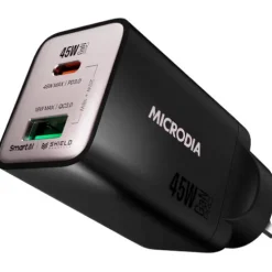 Microdia Ac Adapters>SMARTCube Nano 45W Dual Port GaN Wall Charger - Black