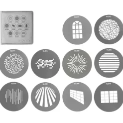 Nanlite Flash Diffusers & Modifiers>Bowens Mount Projection Attachment Gobo Set 1