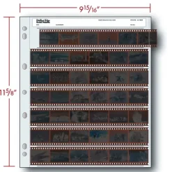 Print File Presentation & Archiving|Darkroom Supplies>35mm Archival Storage Pages for Negatives – 100 Sheets  7 x 6 Strips
