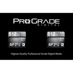 ProGrade Sd Memory Cards>Digital 512GB SDXC UHS-II 300MB/s Cobalt Memory Card (2 Pack) - V90