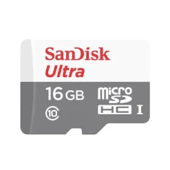 Sandisk Microsd Memory Cards>Ultra 16GB microSDHC UHS-I 80MB/s Memory Card with No Adapter - V10