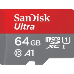 Sandisk Microsd Memory Cards>Ultra 64GB microSDXC UHS-I 140MB/s Memory Card with No Adapter - V10