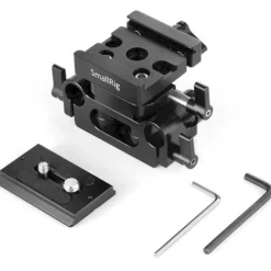 SmallRig Camera Cages & Rigs>Universal Bottom Mount Plate with 15mm Rod Support System DBC2272B
