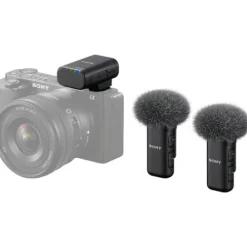 Sony Wireless Audio>ECM-W3 Wireless Microphone System with Charging Case (2 Mic)
