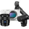 Sony Mirrorless Cameras>ZV-E1 Vlogging Kit with Sonnar T* FE 55mm f/1.8 ZA Lens - White