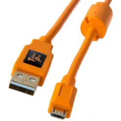 Tether Tools Other Camera Accessories>Pro Tethering Kit with USB 2 to Micro-B Cable 4.6m - Hi-Vis Orange