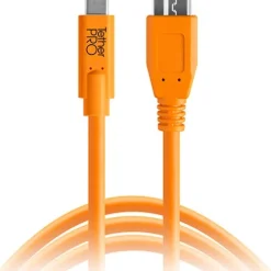 Tether Tools Cables & Connectors>TetherPro USB-C to USB-MicroB Right 4.6m - Orange