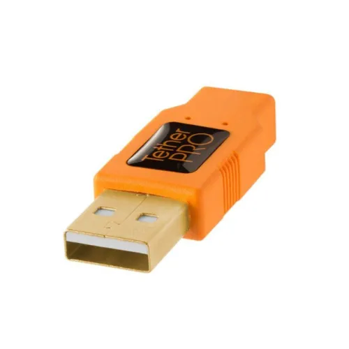 Tether Tools Cables & Connectors>TetherPro USB 2 to Micro-B 5 Pin Cable 4.6m - Hi-Vis Orange
