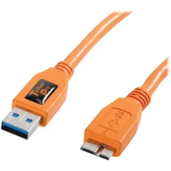 Tether Tools Cables & Connectors>TetherPro USB 3.0 SuperSpeed Micro-B Cable 4.6m - Hi-Vis Orange