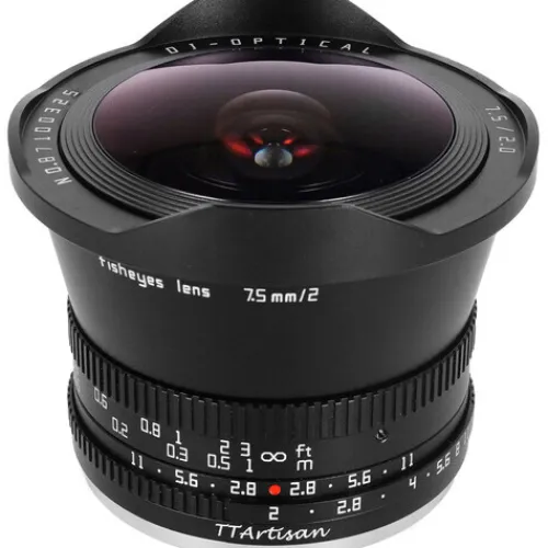 TTArtisan Sony E-Mount>7.5mm f/2 Fisheye Lens for Sony E Mount - Black