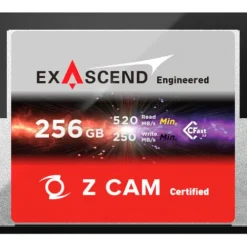 Z Cam Cfast 2.0 Memory Cards>ExAscend 256GB CFast 2.0 520MB/s Memory Card