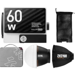 Zhiyun Studio Lighting Kits>MOLUS G60 Bi-Colour Pocket COB Monolight - Combo Kit