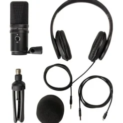 Zoom Microphones>ZUM-2 Podcast Mic Pack with ZUM-2 Mic, Headphones, Desktop Stand, Cable & Windscreen